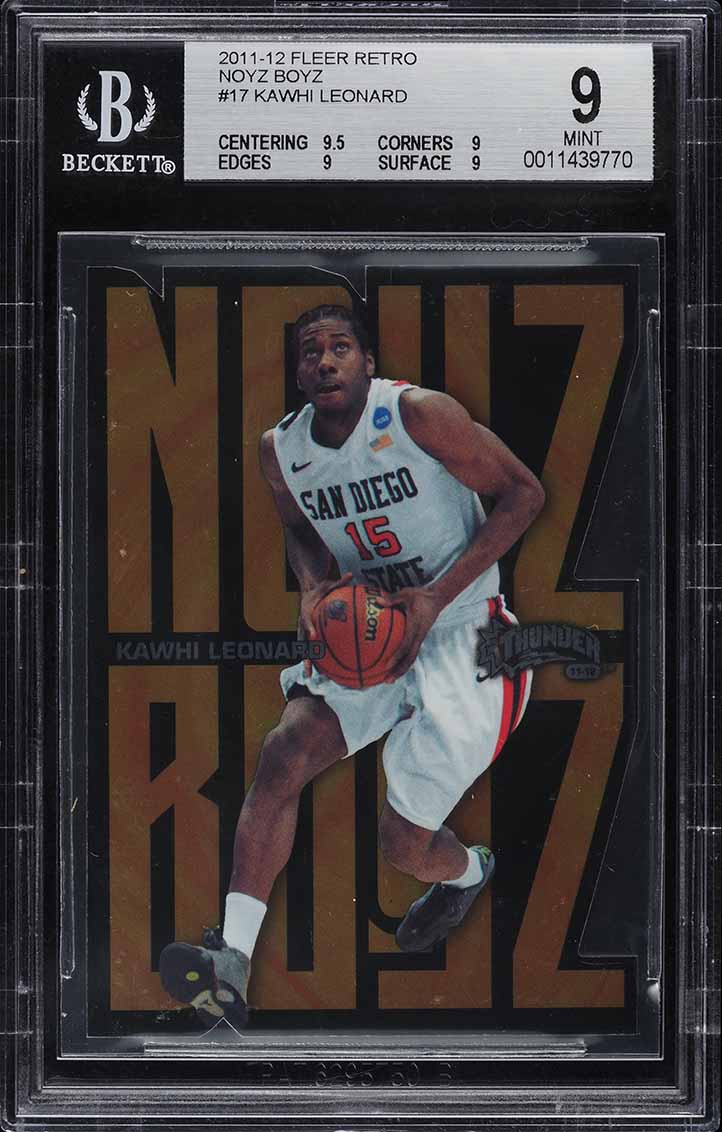 2011 Fleer Retro Noyz Boyz Kawhi Leonard ROOKIE #17 BGS 9 MINT