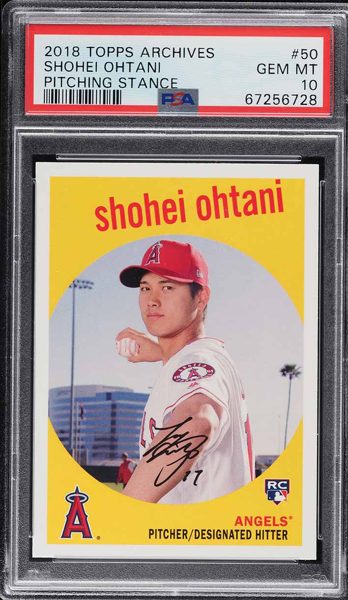 2018 Topps Archives Pitching Stance Shohei Ohtani ROOKIE #50 PSA 10 GEM MINT