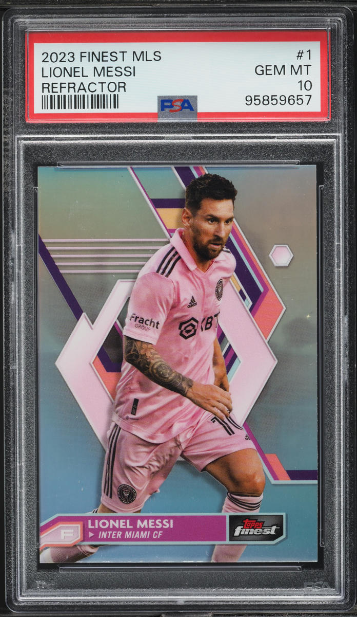 2023 Finest MLS Refractor Lionel Messi #1 PSA 10 GEM MINT