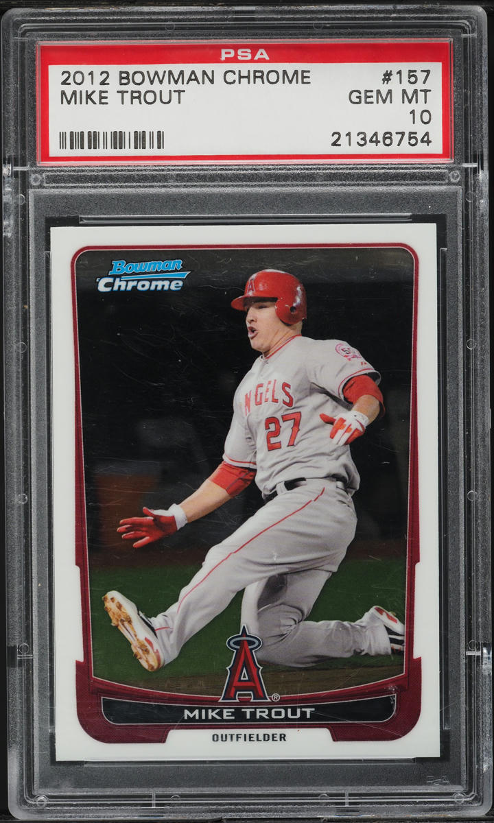 2012 Bowman Chrome Mike Trout #157 PSA 10 GEM MINT