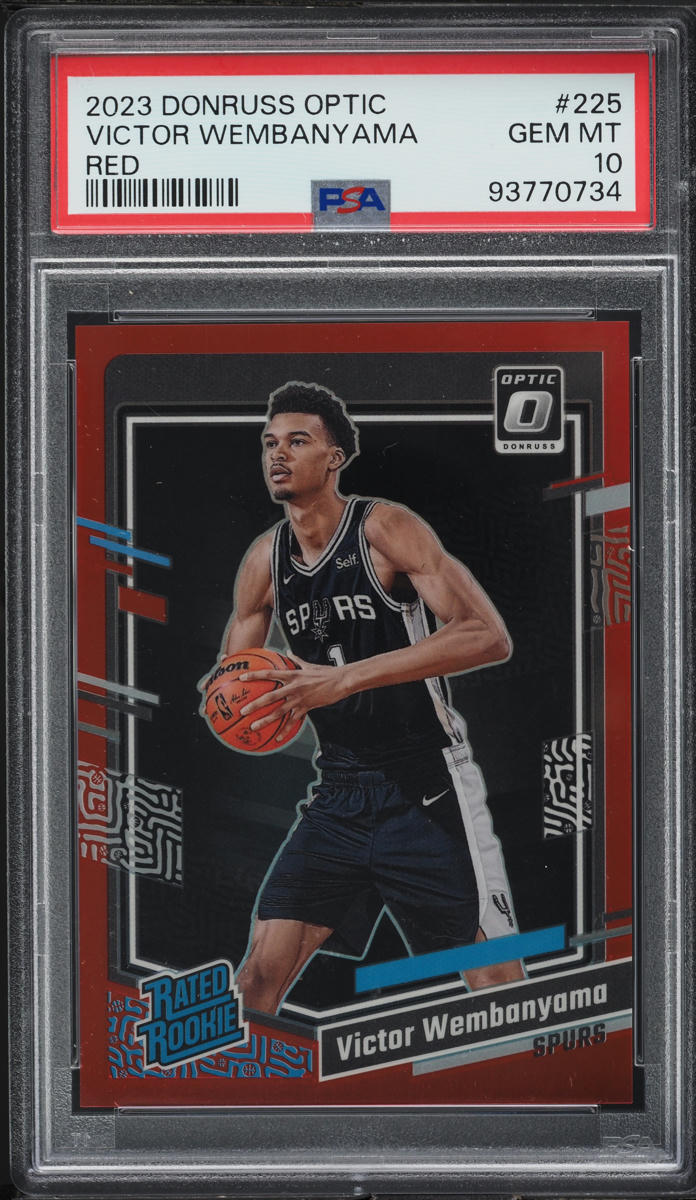 2023 Donruss Optic Red Victor Wembanyama ROOKIE /99 #225 PSA 10 GEM MINT
