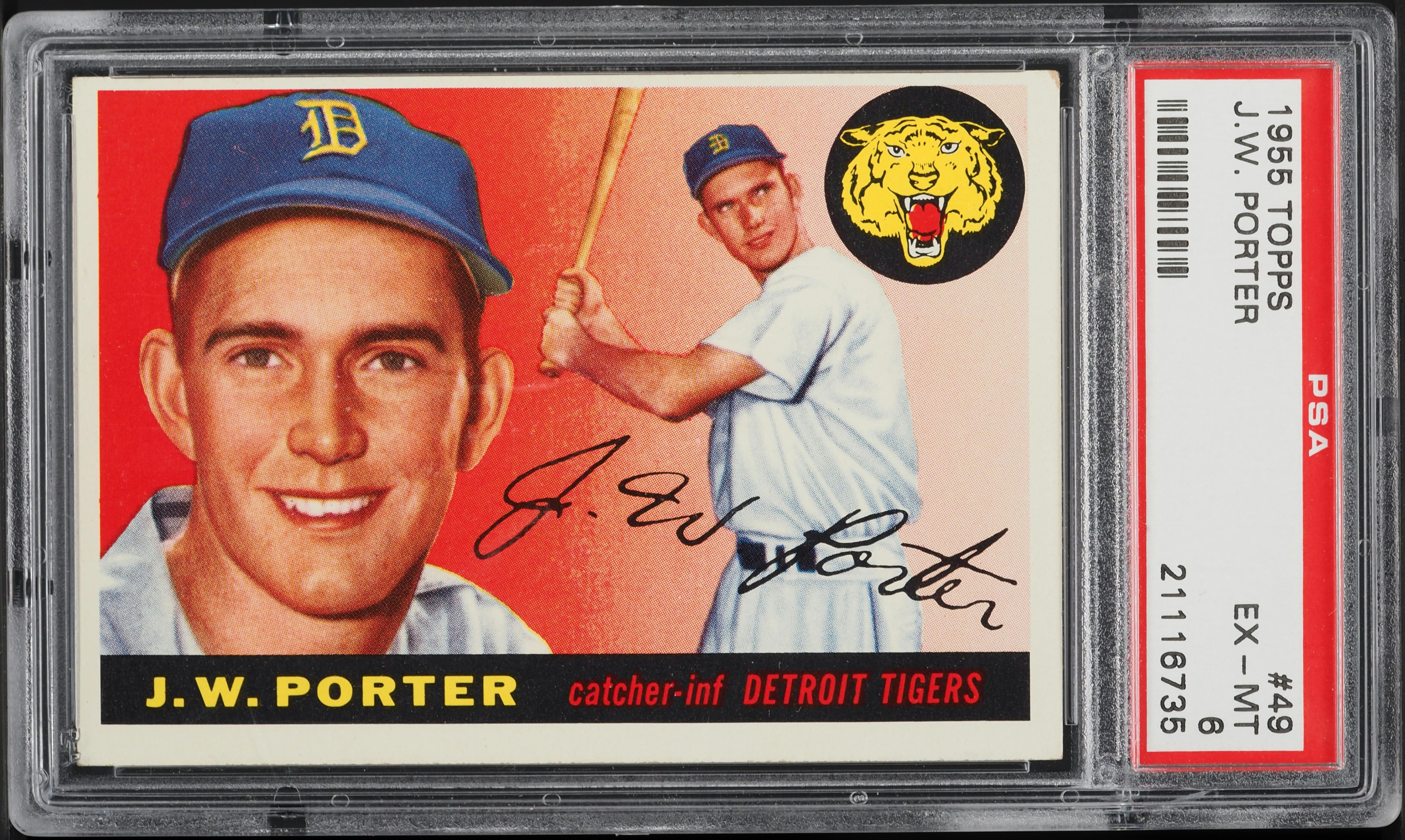 1955 Topps J.W. Porter #49 PSA 6 EXMT