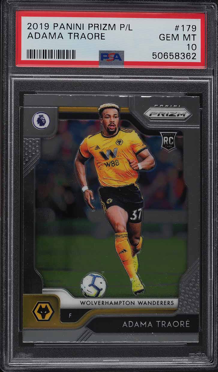 2019 Panini Prizm Premier League Adama Traore ROOKIE #179 PSA 10 GEM MINT