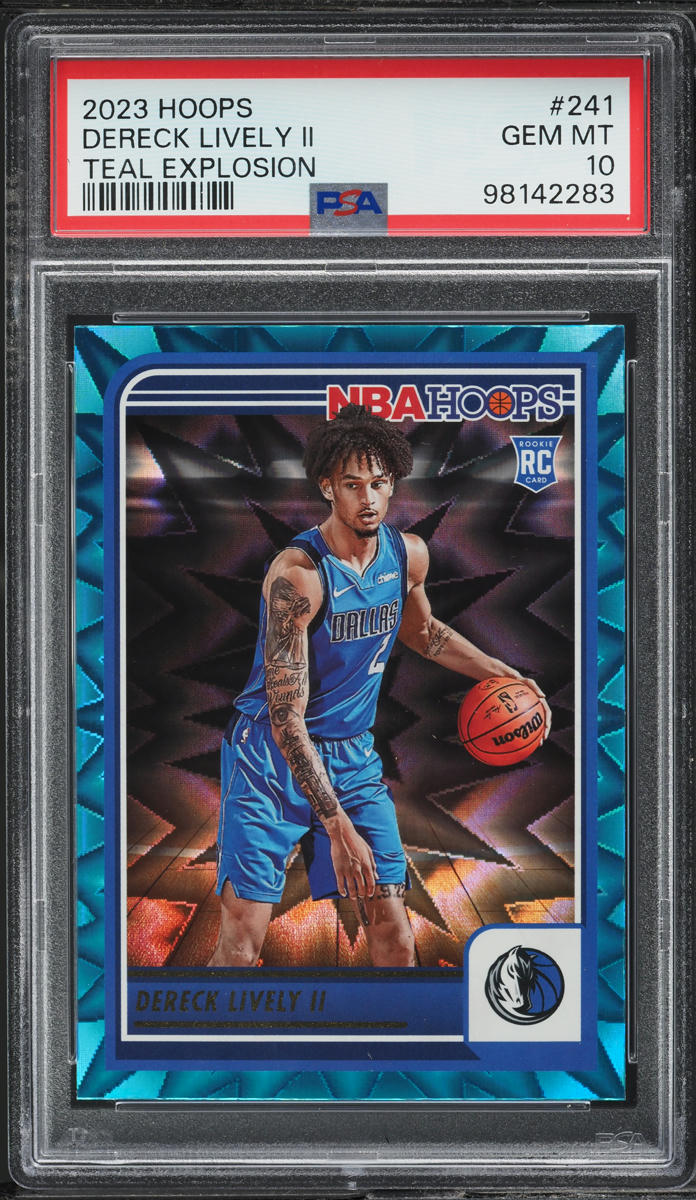 2023 NBA Hoops Teal Explosion Dereck Lively II ROOKIE #241 PSA 10 GEM MINT