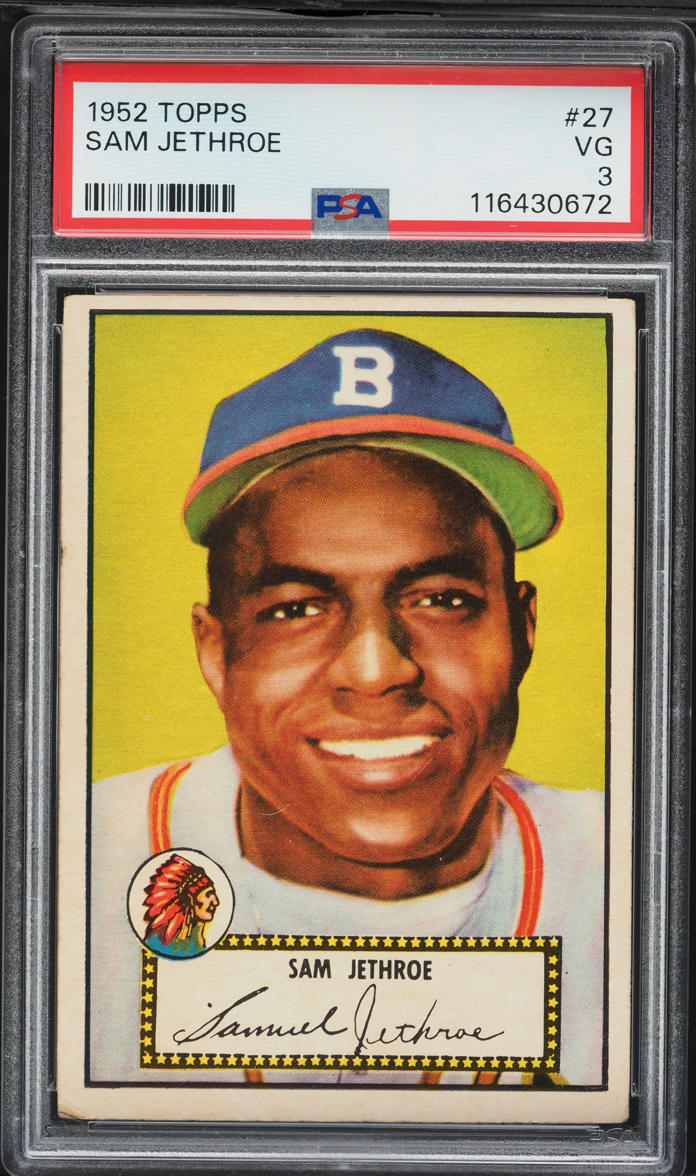 1952 Topps Sam Jethroe #27 PSA 3 VG