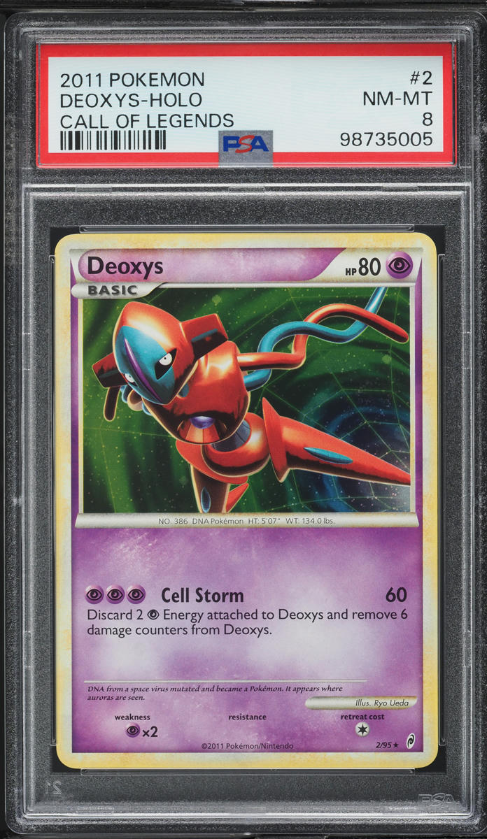 2011 Pokemon Call Of Legends Holo Deoxys #2 PSA 8 NM-MT