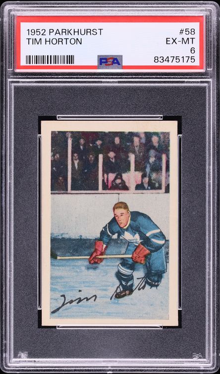 1952 Parkhurst Tim Horton #58 PSA 6 EXMT