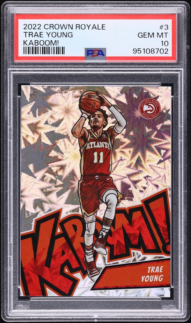 2022 Panini Crown Royale Kaboom! Trae Young #3 PSA 10 GEM MINT