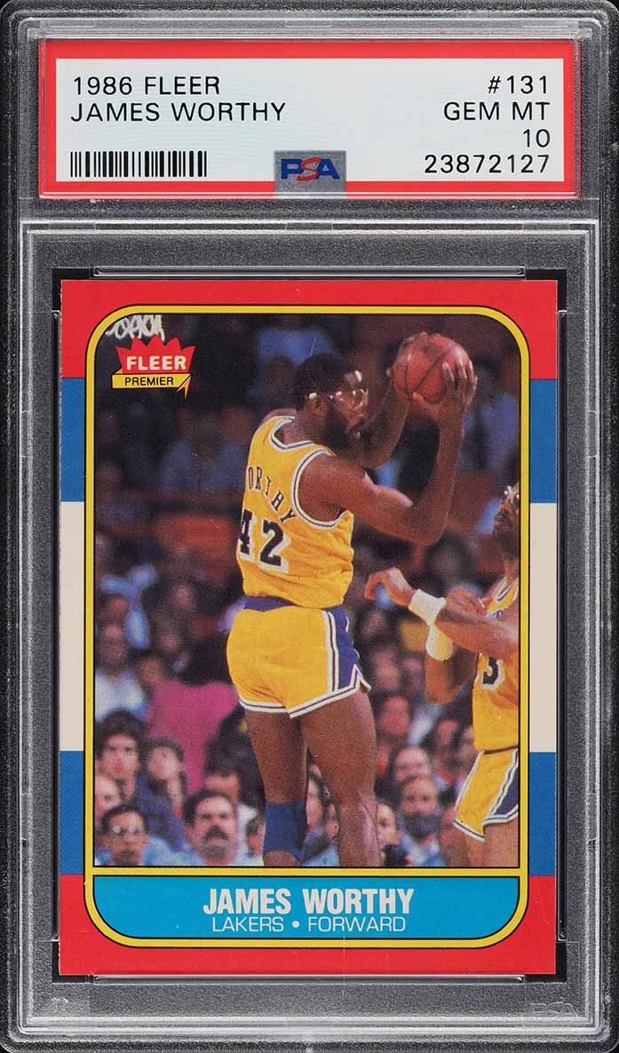 1986 Fleer Basketball James Worthy #131 PSA 10 GEM MINT