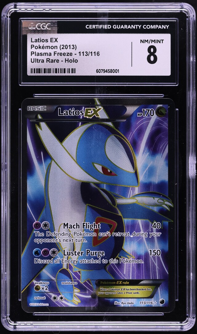 2013 Pokemon Plasma Freeze Ultra Rare Holo Latios EX #113 CGC 8 NM-MT