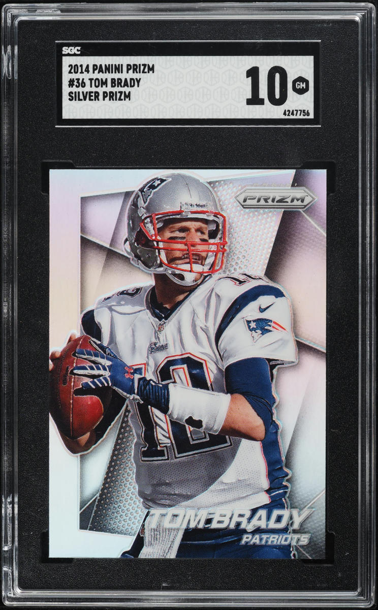2014 Panini Prizm Silver Tom Brady #36 SGC 10 GEM MINT