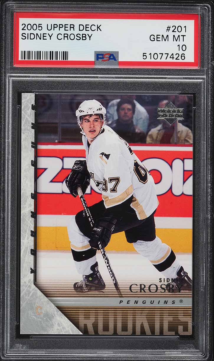 2005 Upper Deck Young Guns Sidney Crosby ROOKIE #201 PSA 10 GEM MINT