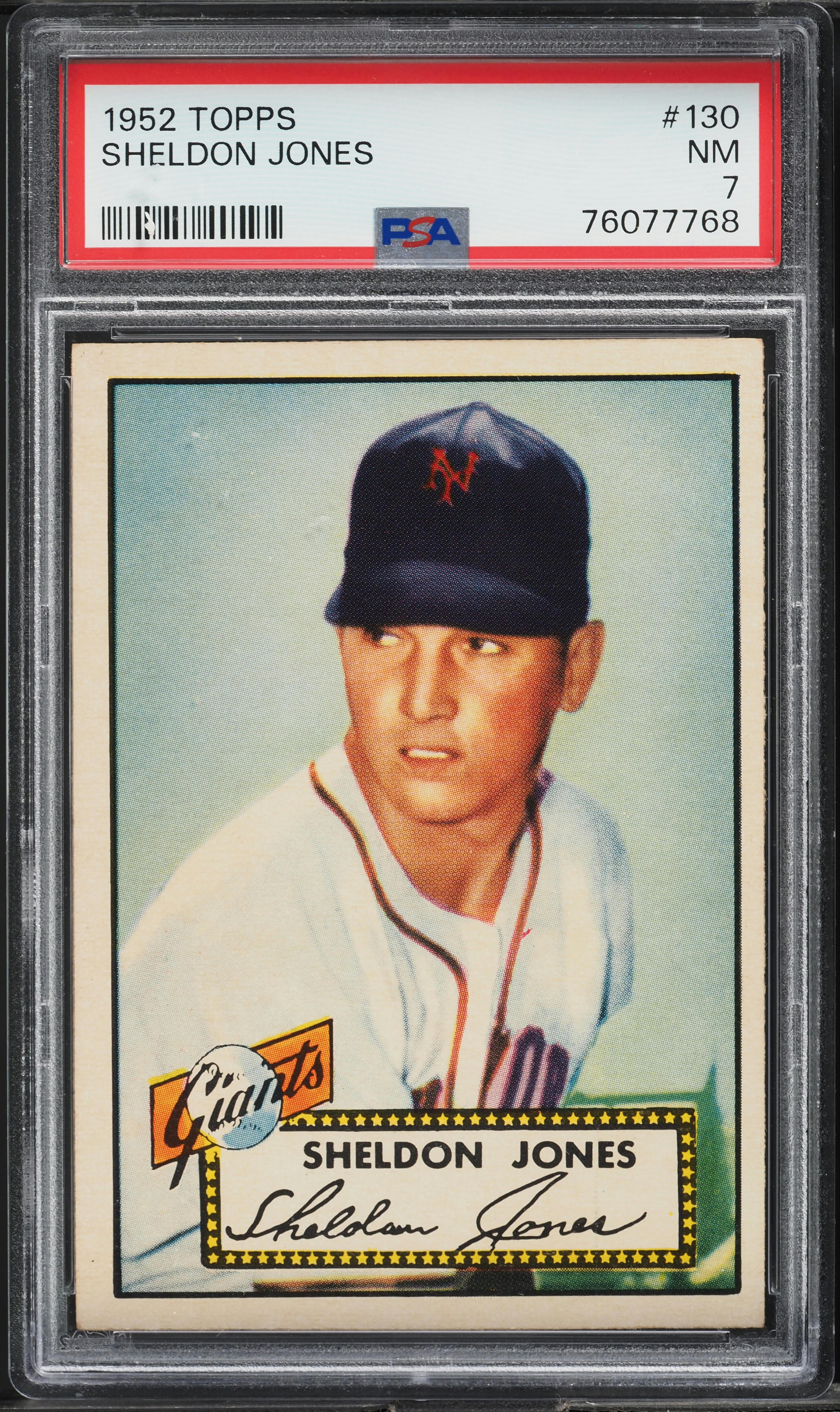 1952 Topps Sheldon Jones #130 PSA 7 NRMT