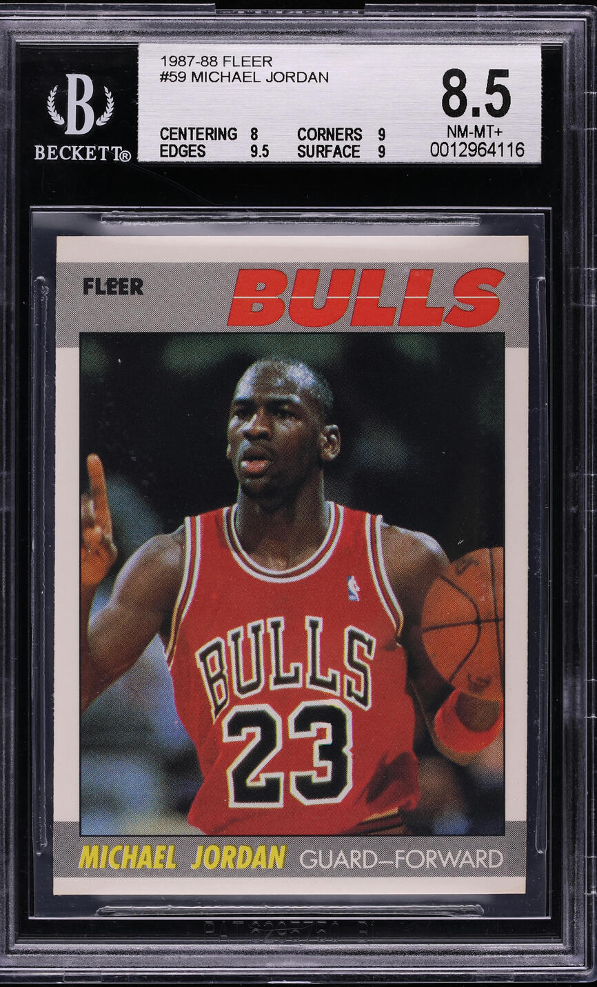1987 Fleer Basketball Michael Jordan #59 BGS 8.5 NM-MT+