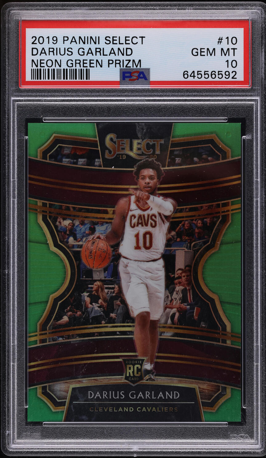 2019 Select Concourse Neon Green Prizm Darius Garland ROOKIE /75 #10 PSA 10 GEM