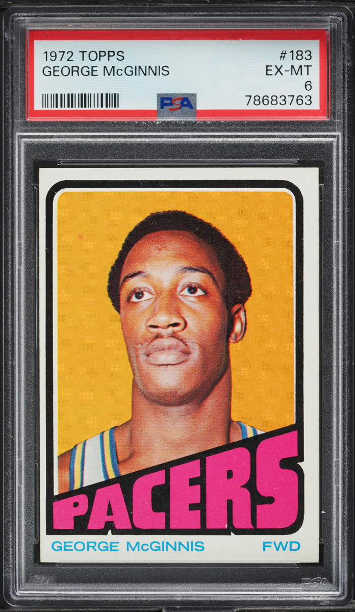1972 Topps Basketball George McGinnis ROOKIE #183 PSA 6 EXMT