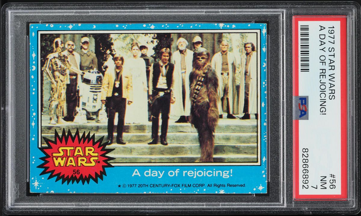 1977 Topps Star Wars A Day Of Rejoicing! #56 PSA 7 NRMT