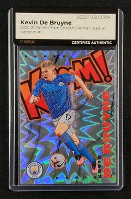 2020 Panini Prizm Premier League Kaboom! Kevin De Bruyne #11 MBA AUTH