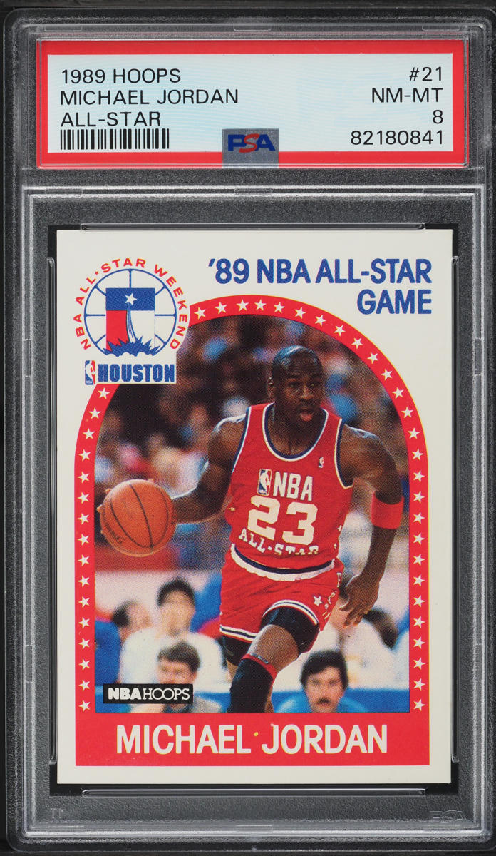 1989 Hoops Michael Jordan ALL-STAR #21 PSA 8 NM-MT