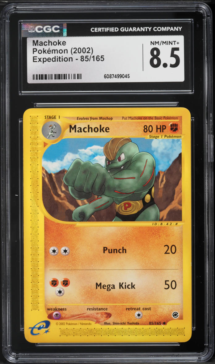 2002 Pokemon Expedition Machoke #85 CGC 8.5 NM-MT+