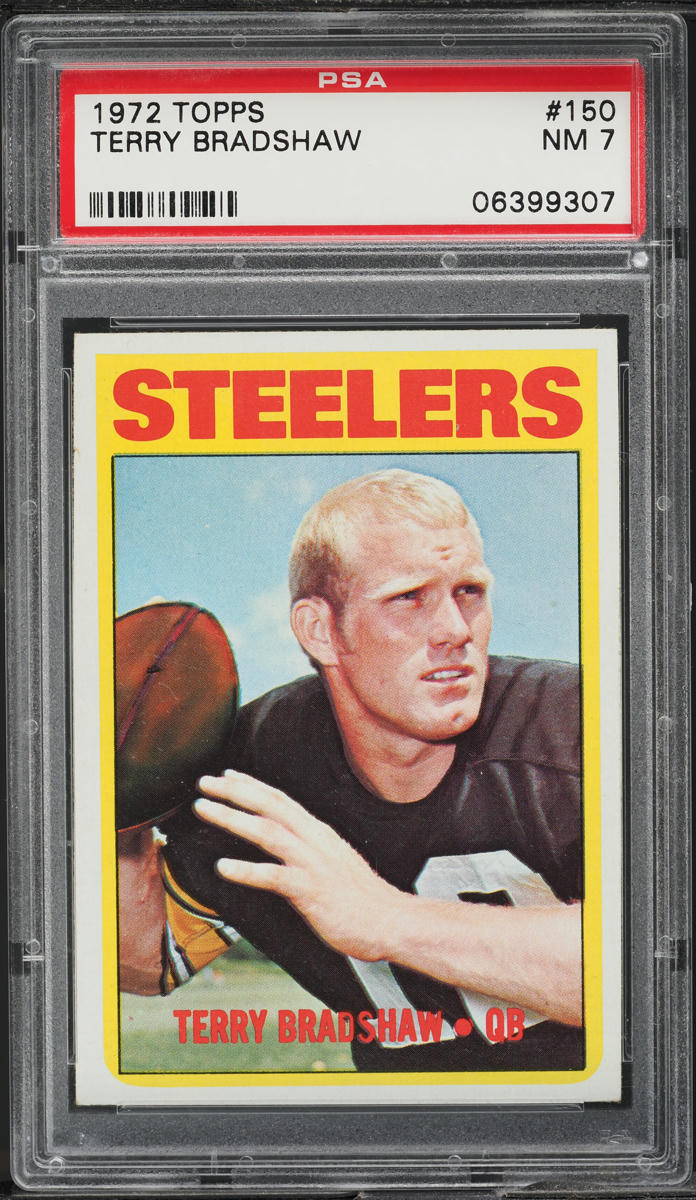 1972 Topps Football Terry Bradshaw #150 PSA 7 NRMT