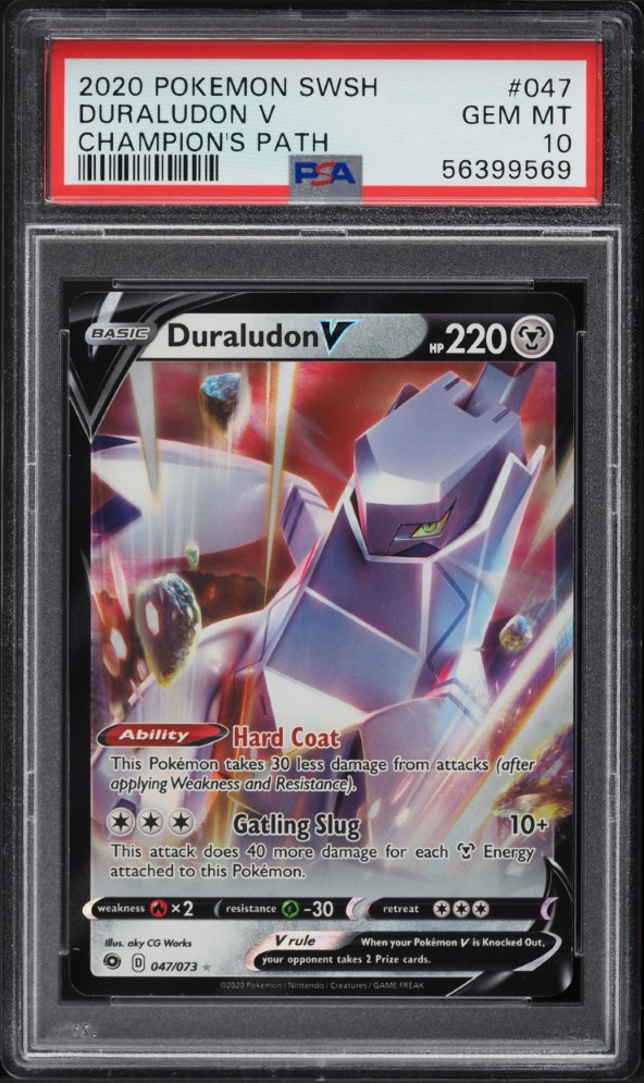 2020 Pokemon Sword & Shield Champion's Path Duraludon V #47 PSA 10 GEM MINT