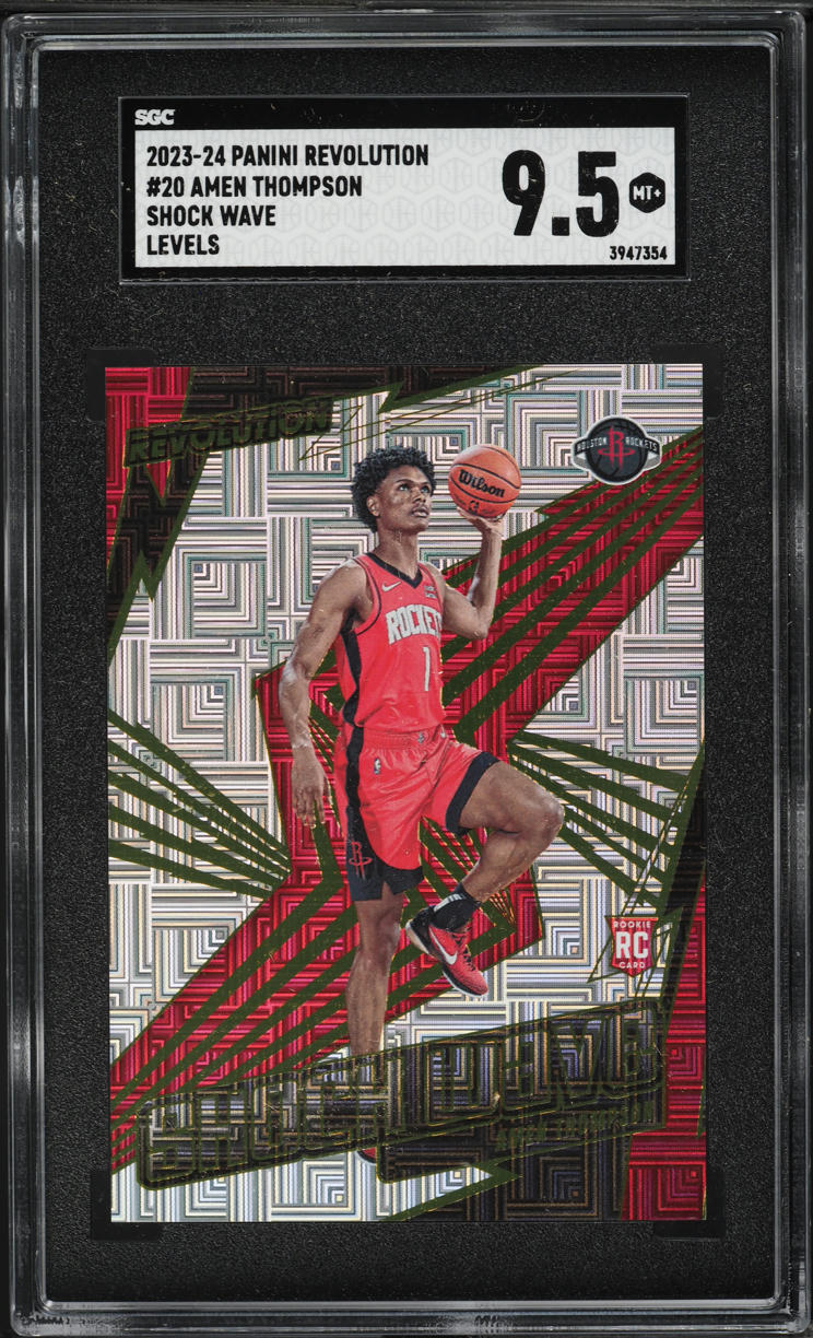 2023 Panini Revolution Shock Wave Levels Amen Thompson ROOKIE #20 SGC 9.5 MINT+