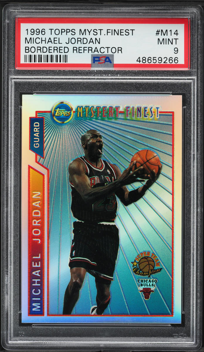 1996 Topps Mystery Finest Bordered Refractor Michael Jordan #M14 PSA 9 MINT
