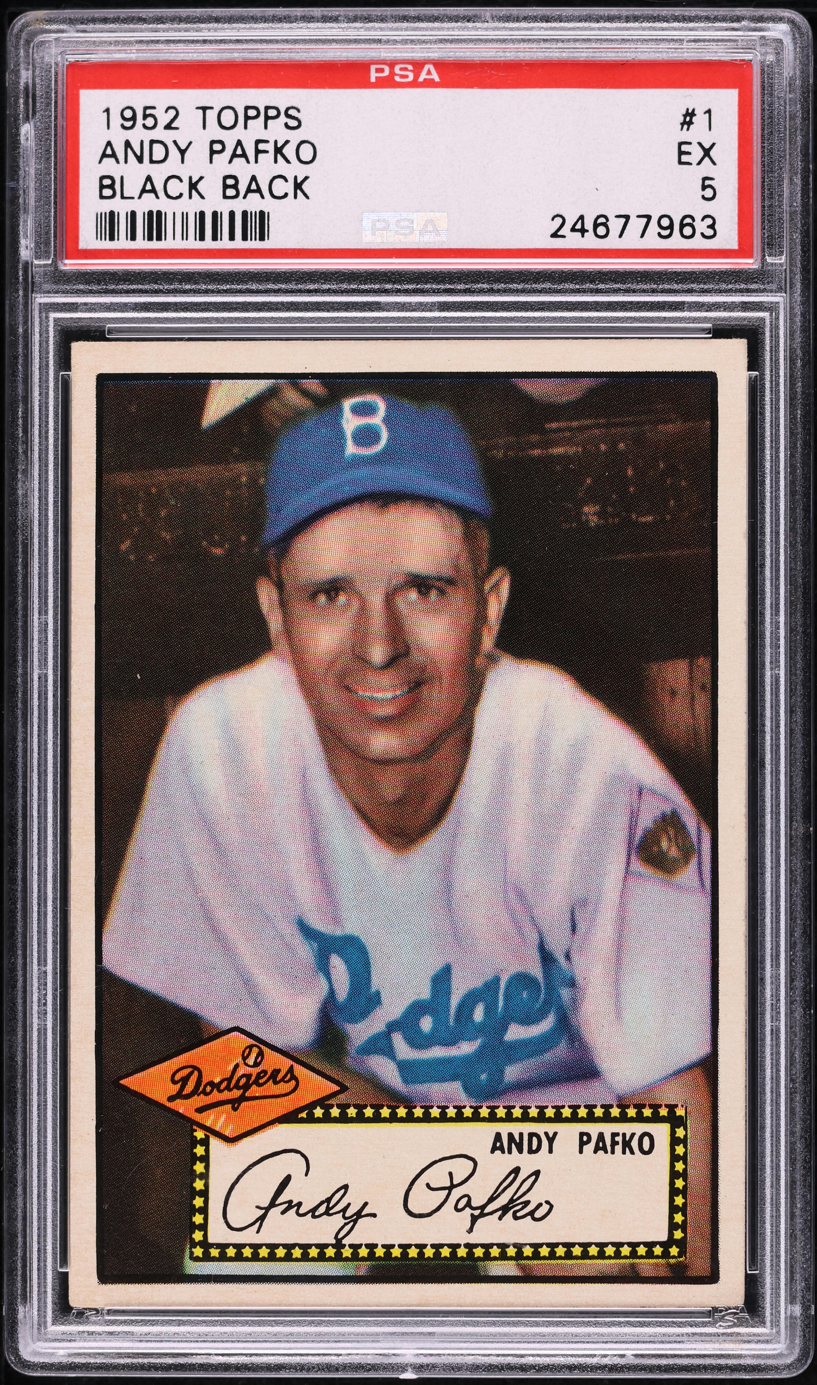 1952 Topps Andy Pafko #1 PSA 5 EX