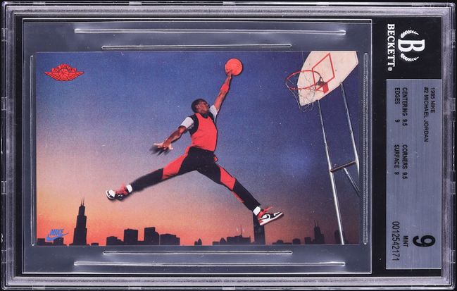 1985 Nike Basketball Michael Jordan ROOKIE #2 BGS 9 MINT
