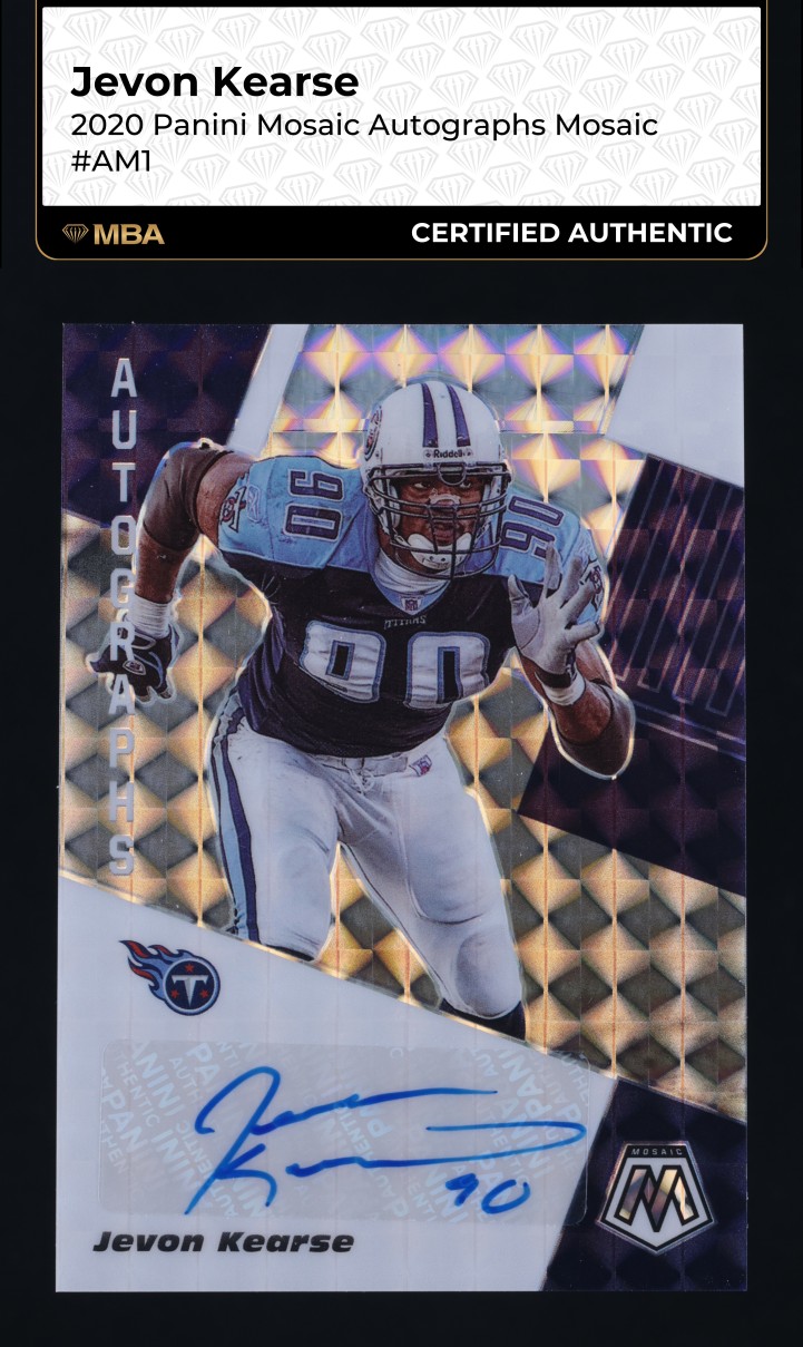 Jevon Kearse #AM1 2020 Panini Mosaic Football Autographs