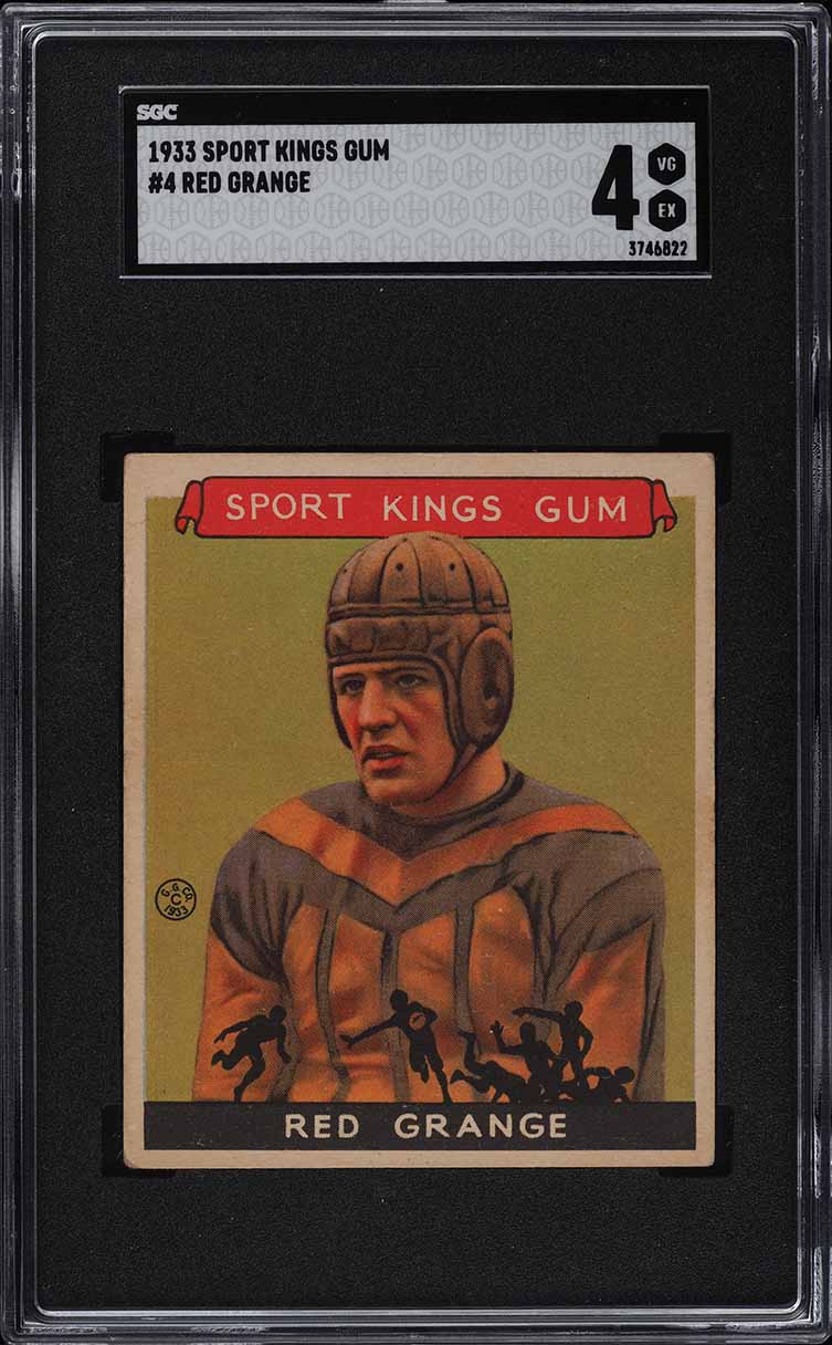 1933 Goudey Sport Kings Red Grange FOOTBALL #4 SGC 4 VG-EX