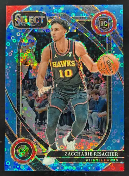 2024-25 Select Courtside Light Blue Disco Prizm #289 Zaccharie Risacher RC /99