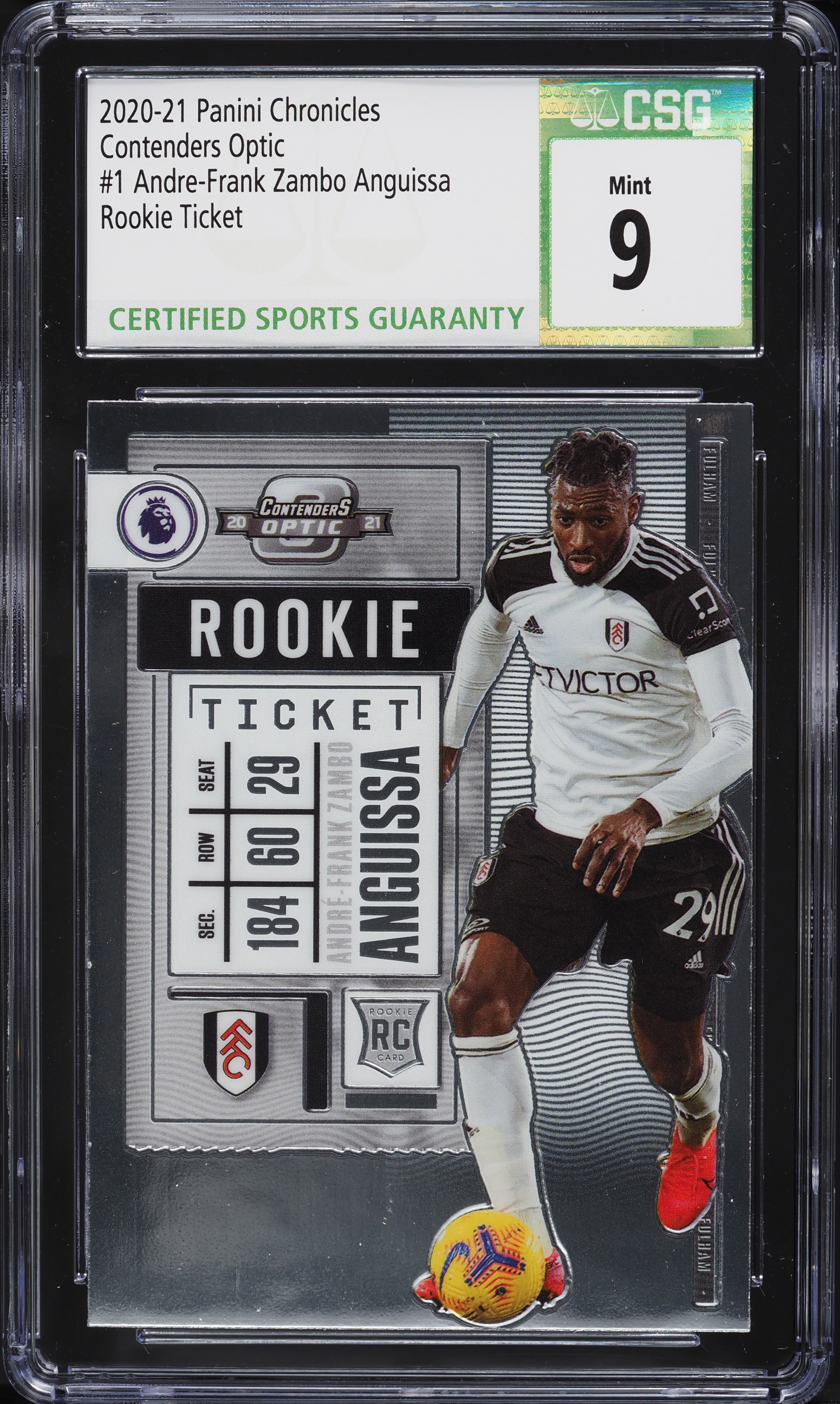 2020 Panini Chronicles Contenders Optic EPL Andre-Frank Zambo Anguissa RC CSG 9
