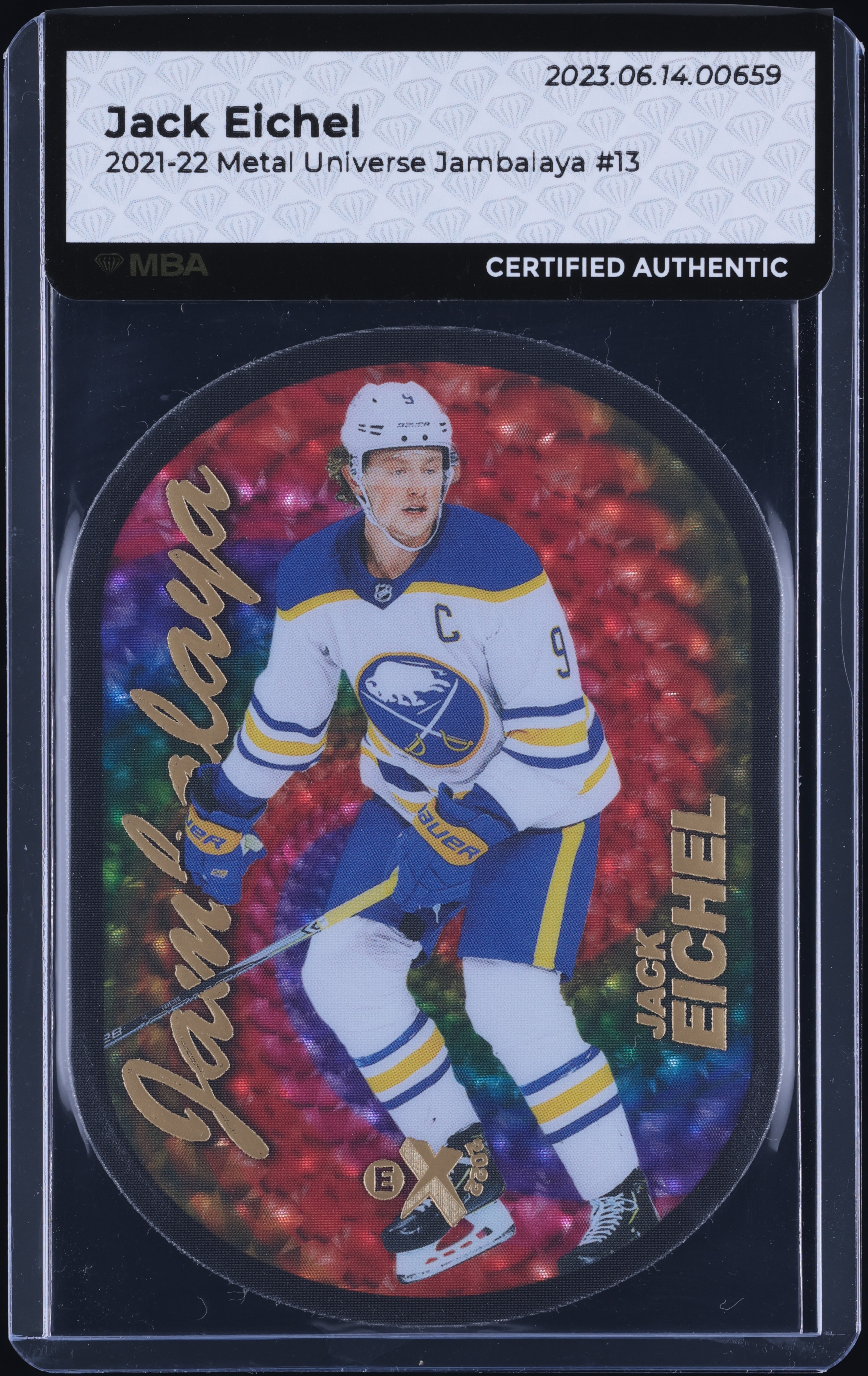 2021 Metal Universe Jambalaya Jack Eichel #13 MBA AUTH