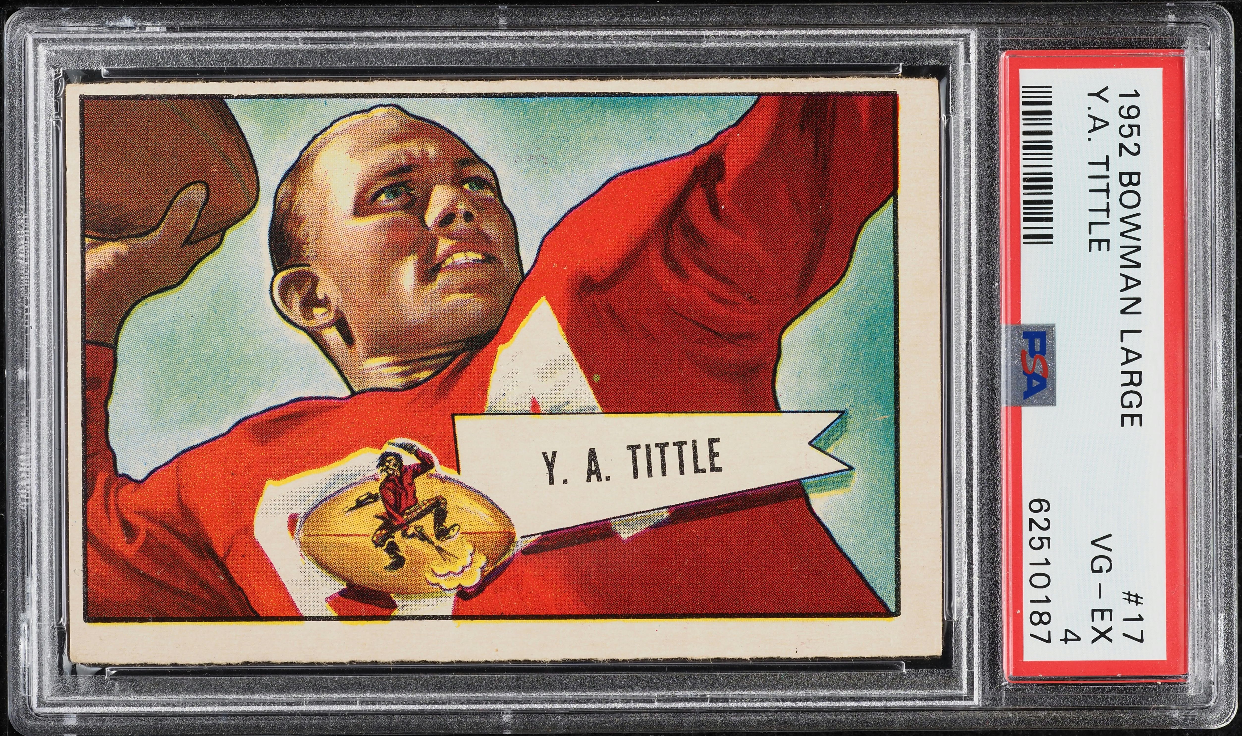 1952 Bowman Large Y.A. Tittle #17 PSA 4 VGEX