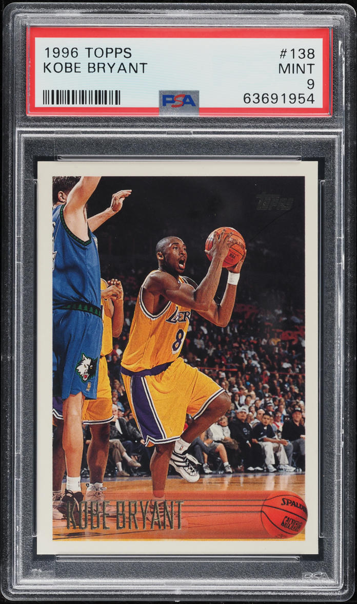 1996 Topps Basketball Kobe Bryant ROOKIE #138 PSA 9 MINT