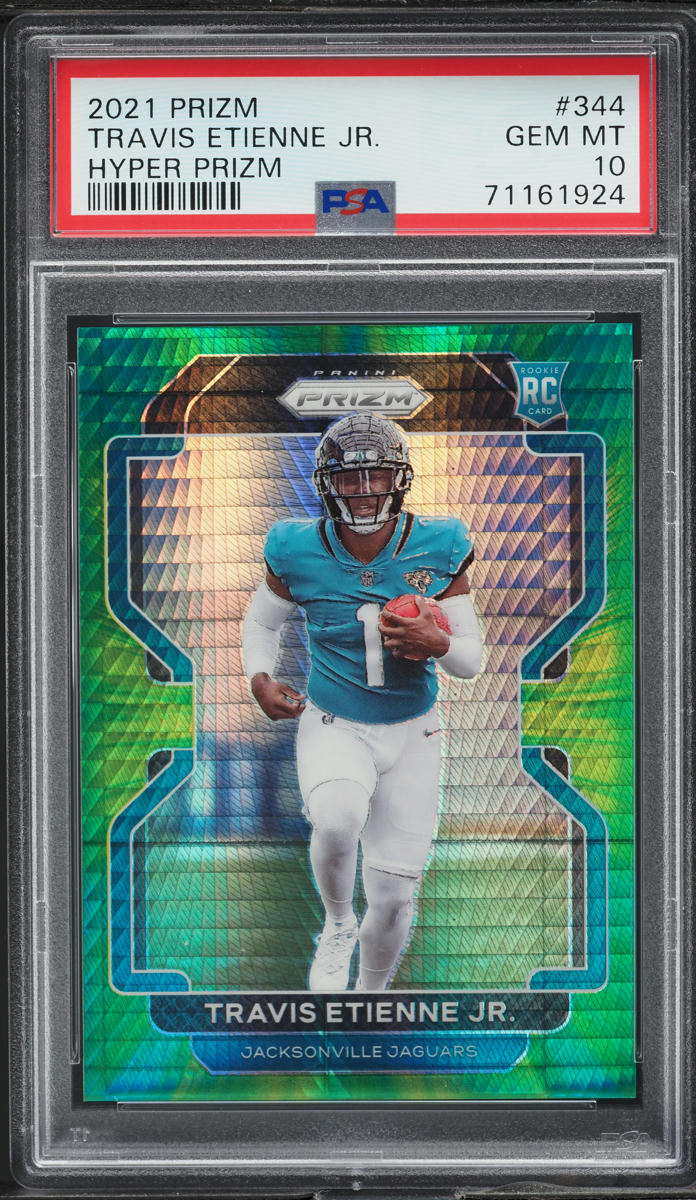 2021 Panini Prizm Hyper Travis Etienne Jr. ROOKIE /175 #344 PSA 10 GEM MINT