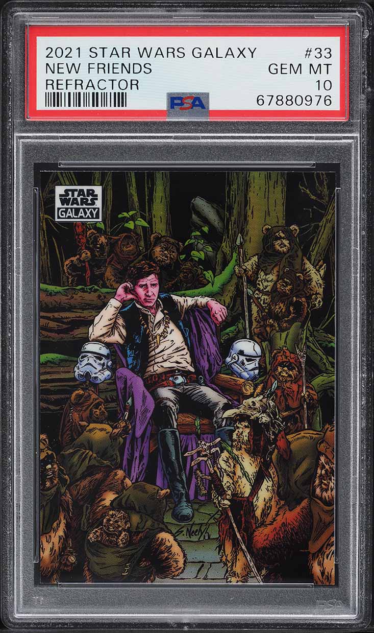 2021 Topps Chrome Star Wars Galaxy Refractor New Friends #33 PSA 10 GEM MINT