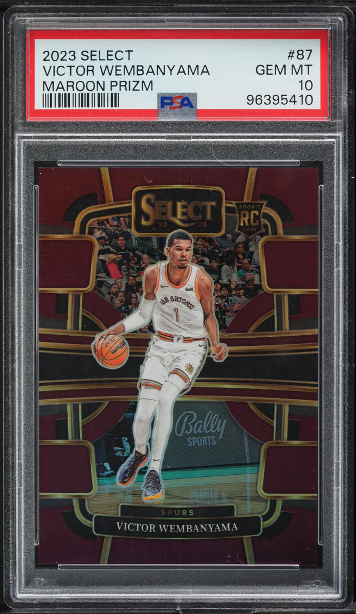 2023 Select Maroon Prizm Victor Wembanyama ROOKIE /175 #87 PSA 10 GEM MINT