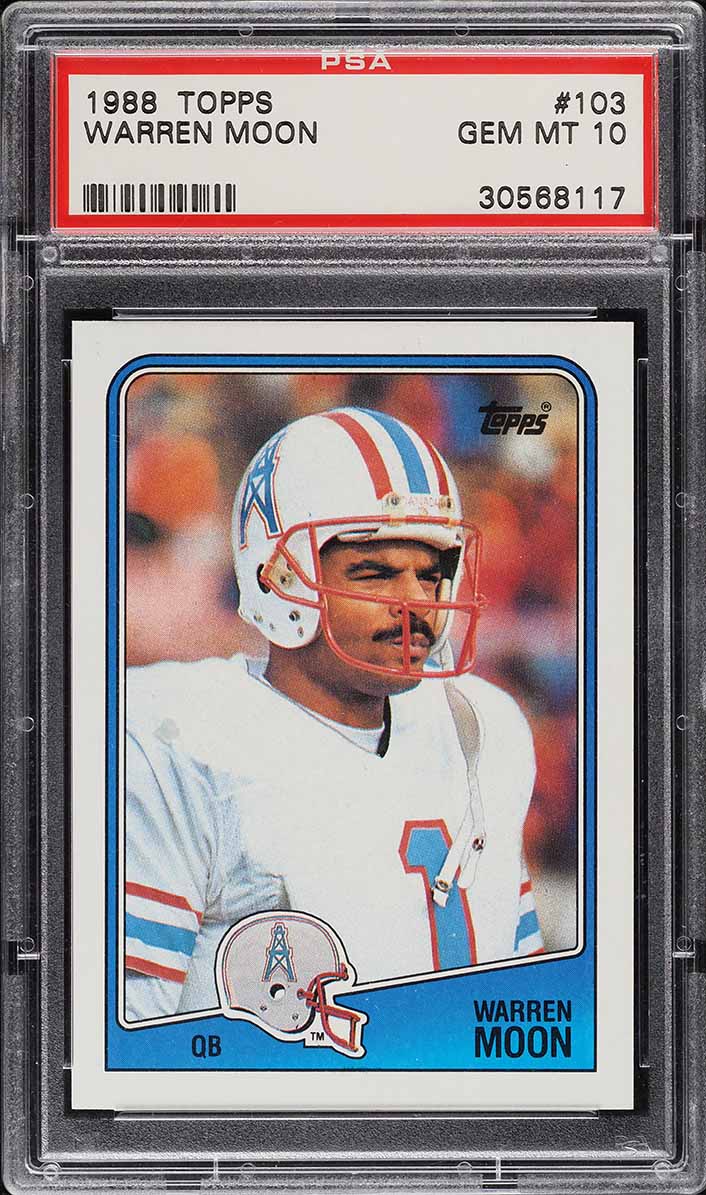 1988 Topps Football Warren Moon #103 PSA 10 GEM MINT