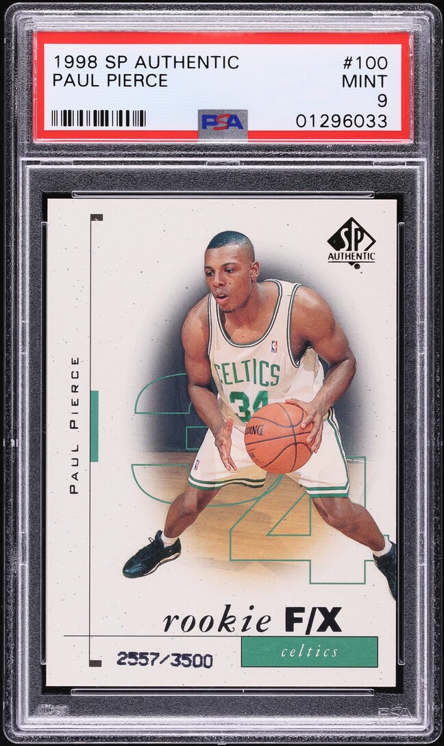 1998 SP Authentic Paul Pierce ROOKIE /3500 #100 PSA 9 MINT