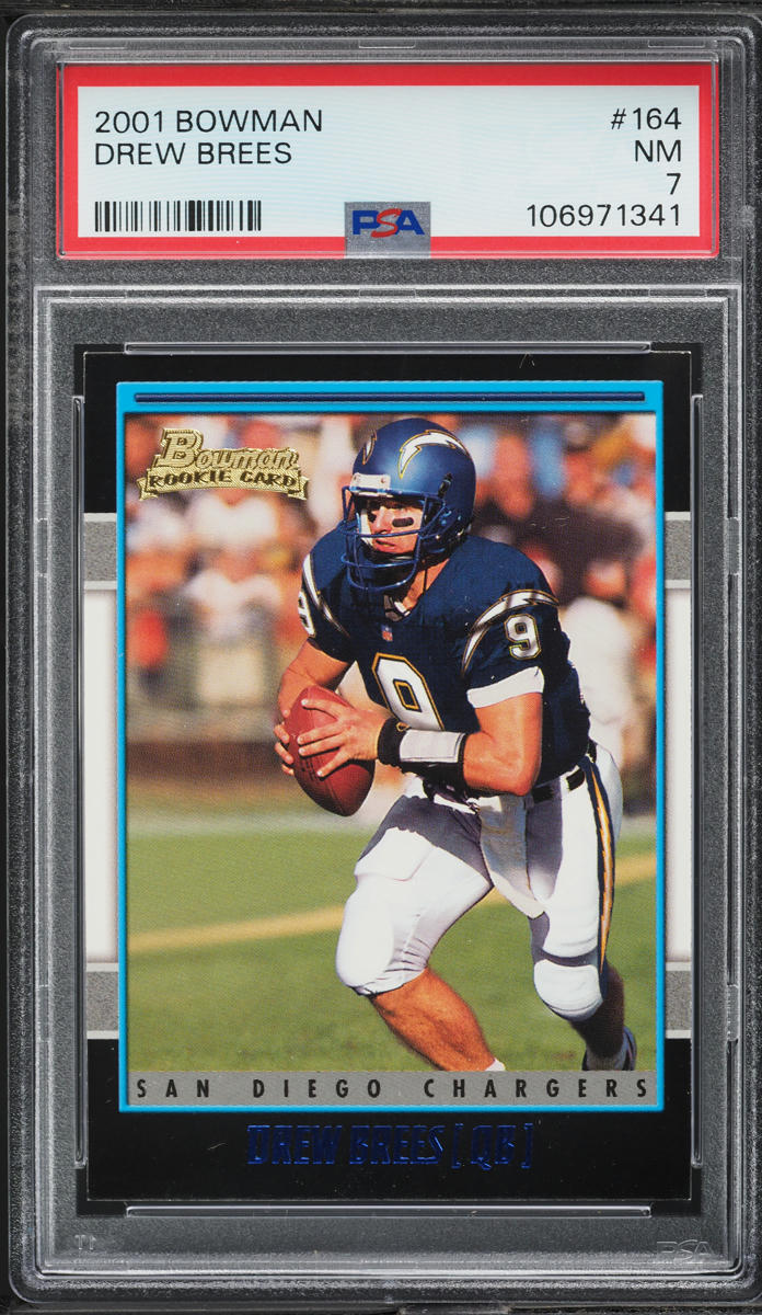 2001 Bowman Football Drew Brees ROOKIE #164 PSA 7 NRMT