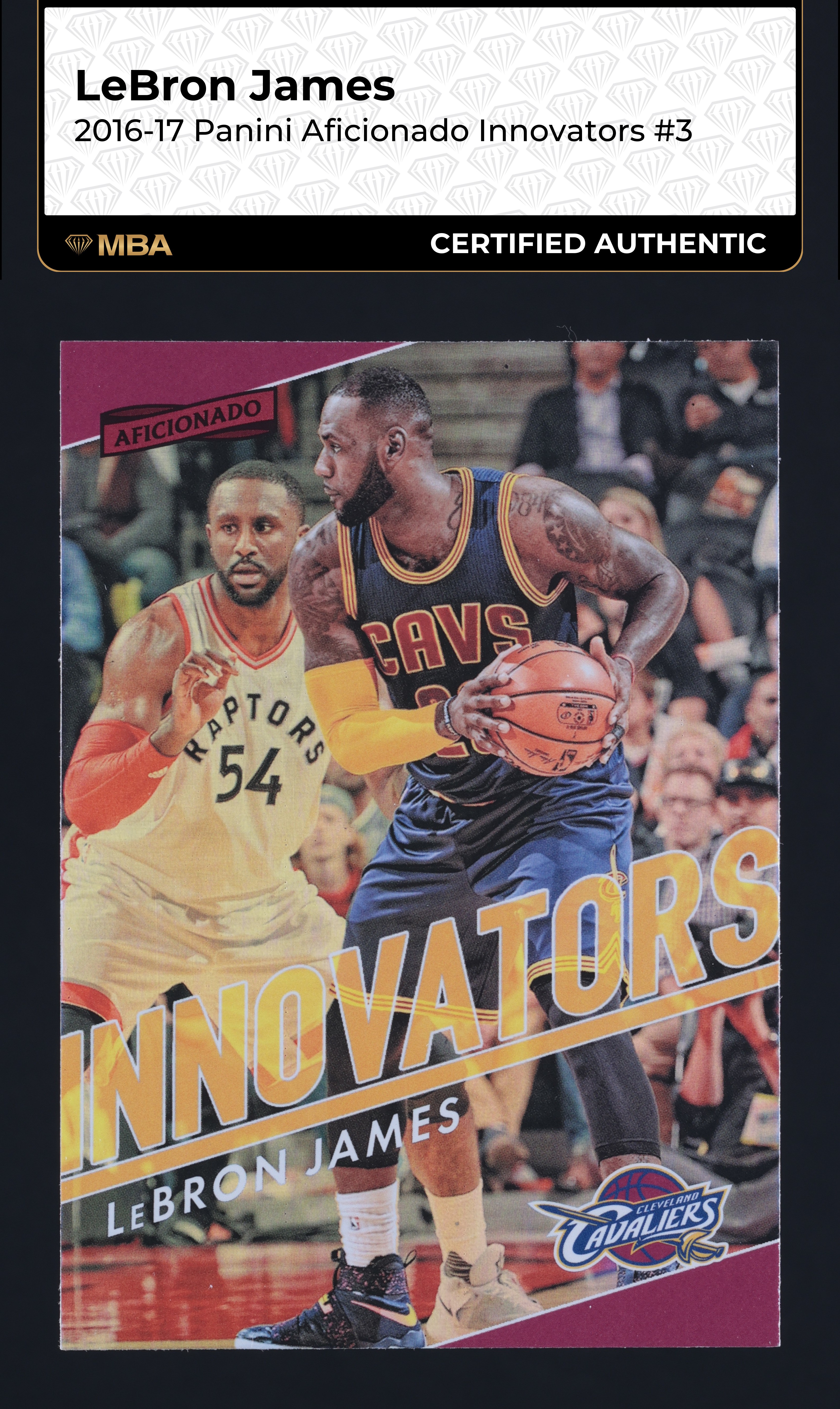 2016 Panini Aficionado Innovators LeBron James #3 MBA AUTH