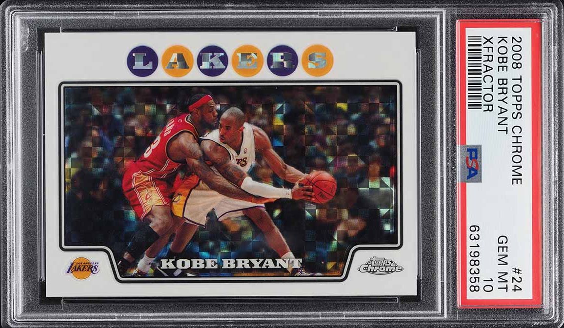 2008 Topps Chrome Xfractor Kobe Bryant w/ LeBron James /288 #24 PSA 10 GEM MINT