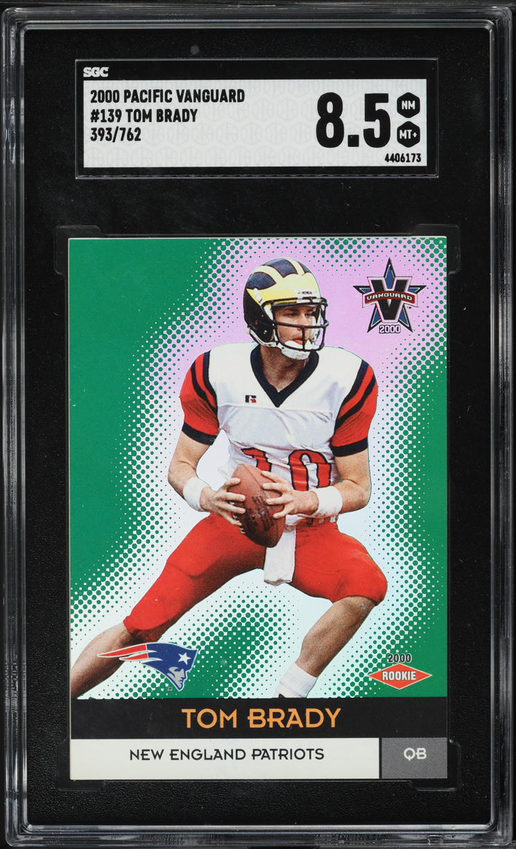 2000 Pacific Vanguard Tom Brady ROOKIE /762 #139 SGC 8.5 NM-MT+