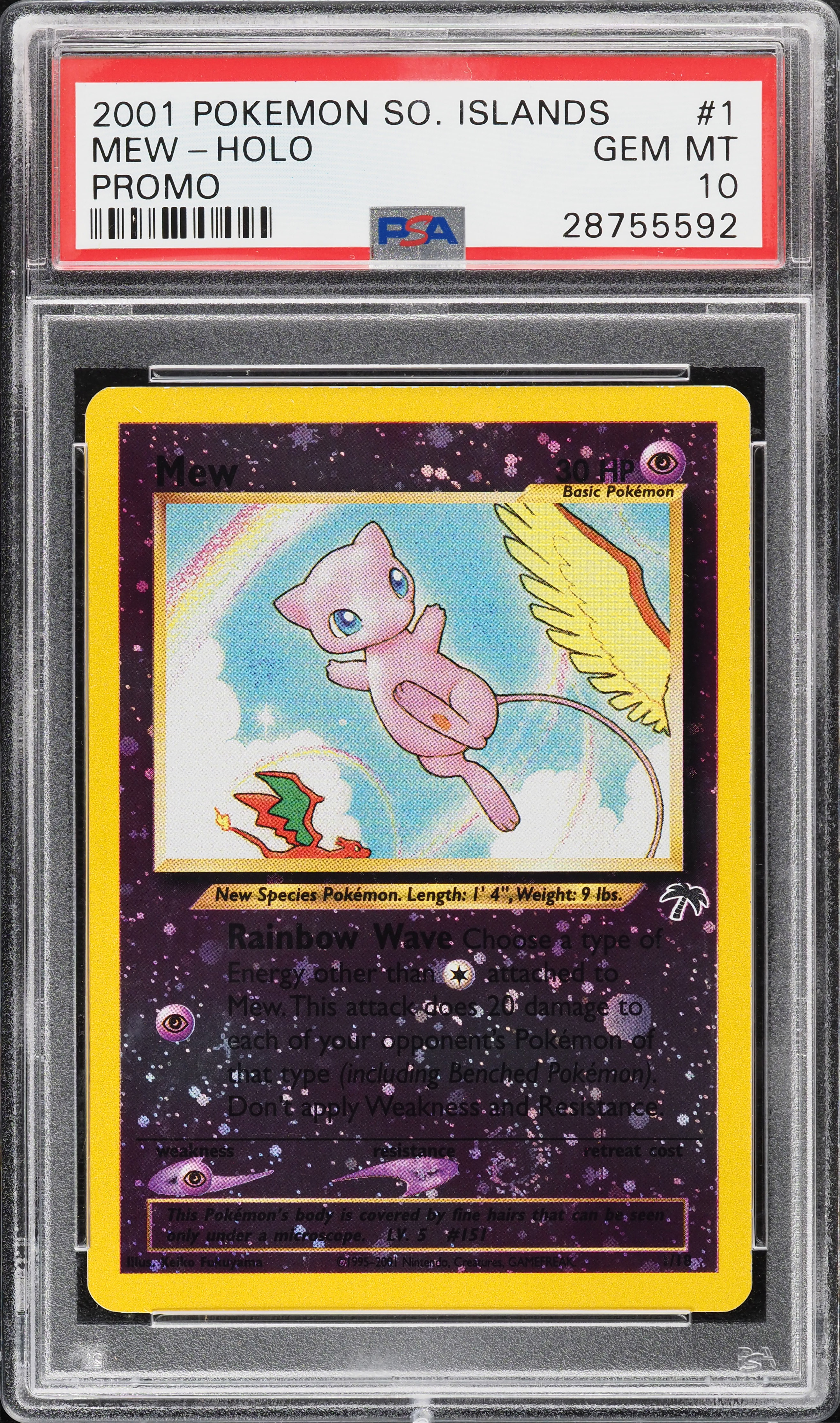 2001 Pokemon Southern Islands Promo Holo Mew #1 PSA 10 GEM MINT