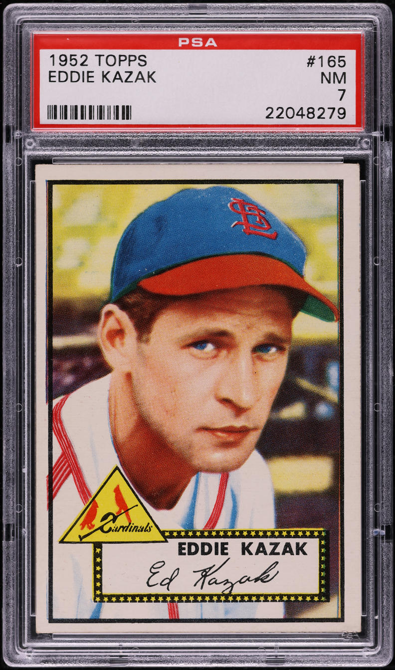 1952 Topps Eddie Kazak #165 PSA 7 NRMT