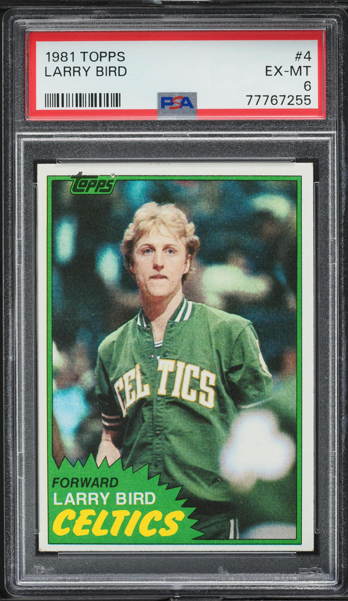 1981 Topps Basketball Larry Bird #4 PSA 6 EXMT