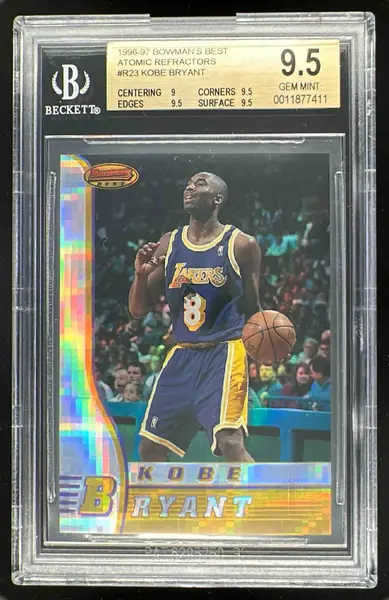 1996-97 Bowman 's Best Atomic Refractors #R23 Kobe Bryant RC BGS 9.5